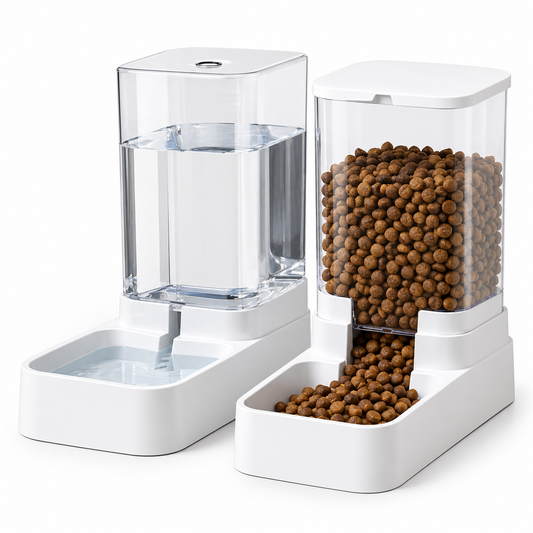 Dog Feeding & Water Station – Double Bowl Stand for Food & Water