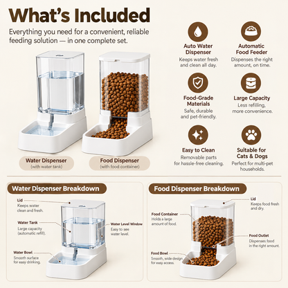 Dog Feeding & Water Station – Double Bowl Stand for Food & Water