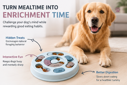 Pup Training Bowl – Slow Feeder & Portion Control Dog Bowl for Puppies