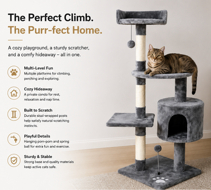 Cat Scratch Post – Sisal Scratching Post for Indoor Cats
