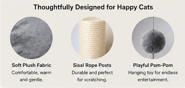 Cat Scratch Post – Sisal Scratching Post for Indoor Cats
