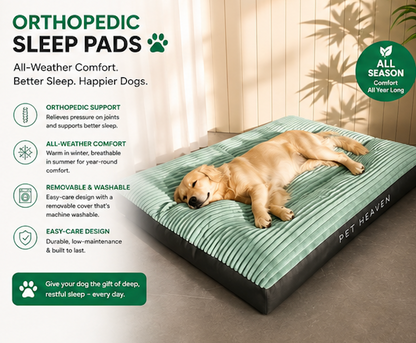 Orthopaedic Dog Sleep Pad – Memory Foam Bed for Joint Support & Comfort