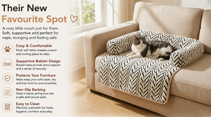 Plush Pet Sofa Bed – Soft Couch-Style Bed for Small Dogs & Cats