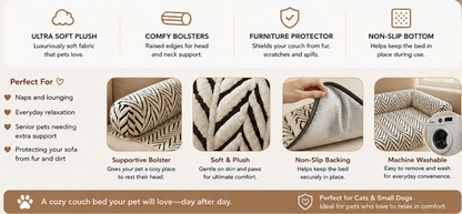 Plush Pet Sofa Bed – Soft Couch-Style Bed for Small Dogs & Cats