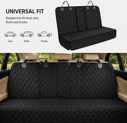 Pet Car Seat Protector – Waterproof Back Seat Cover for Dogs