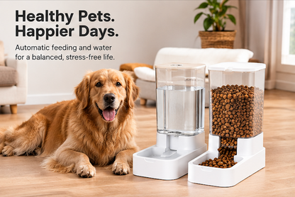 Dog Feeding & Water Station – Double Bowl Stand for Food & Water